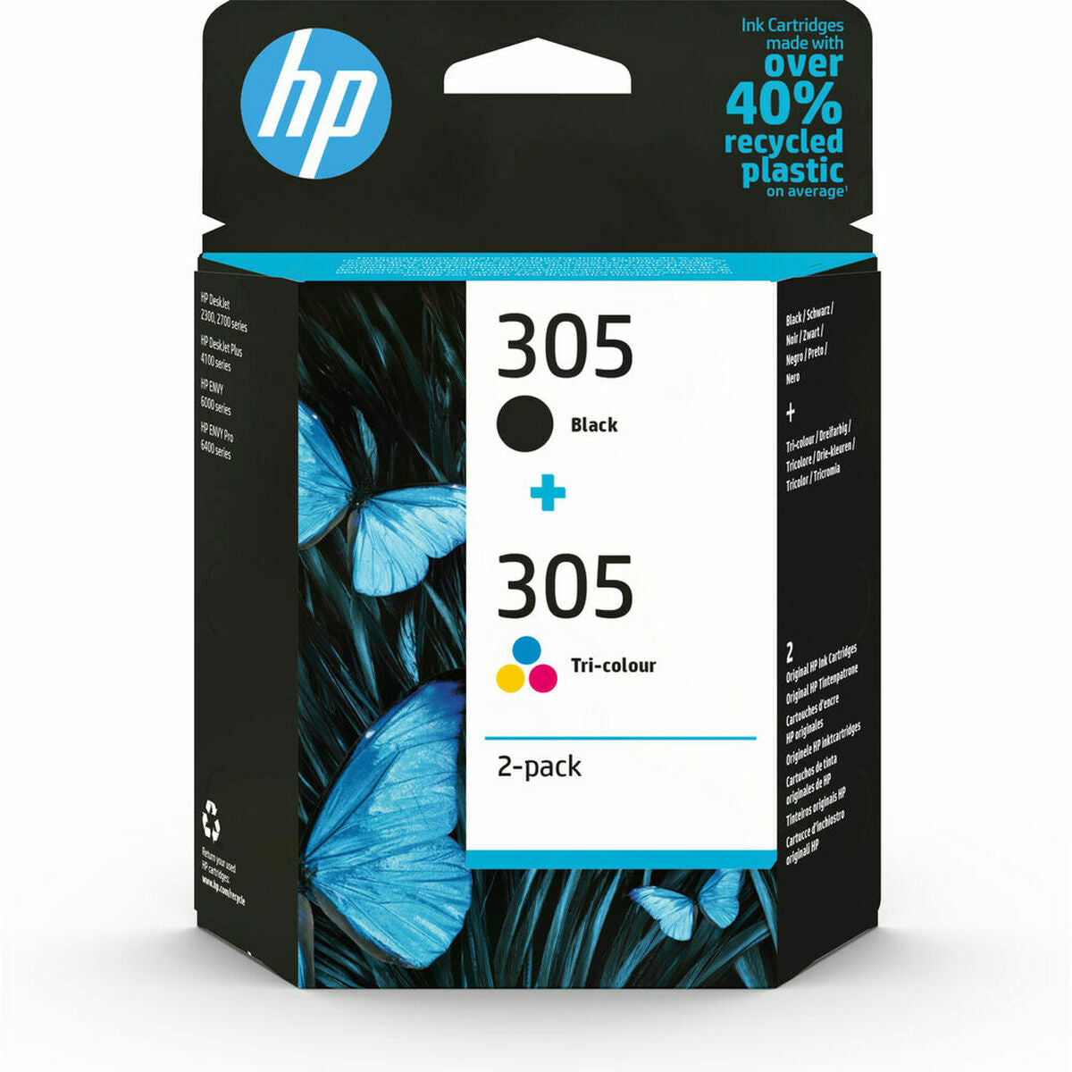 Original Tintenpatrone HP 6ZD17AE Schwarz/Zyanblau/Magenta/Gelb