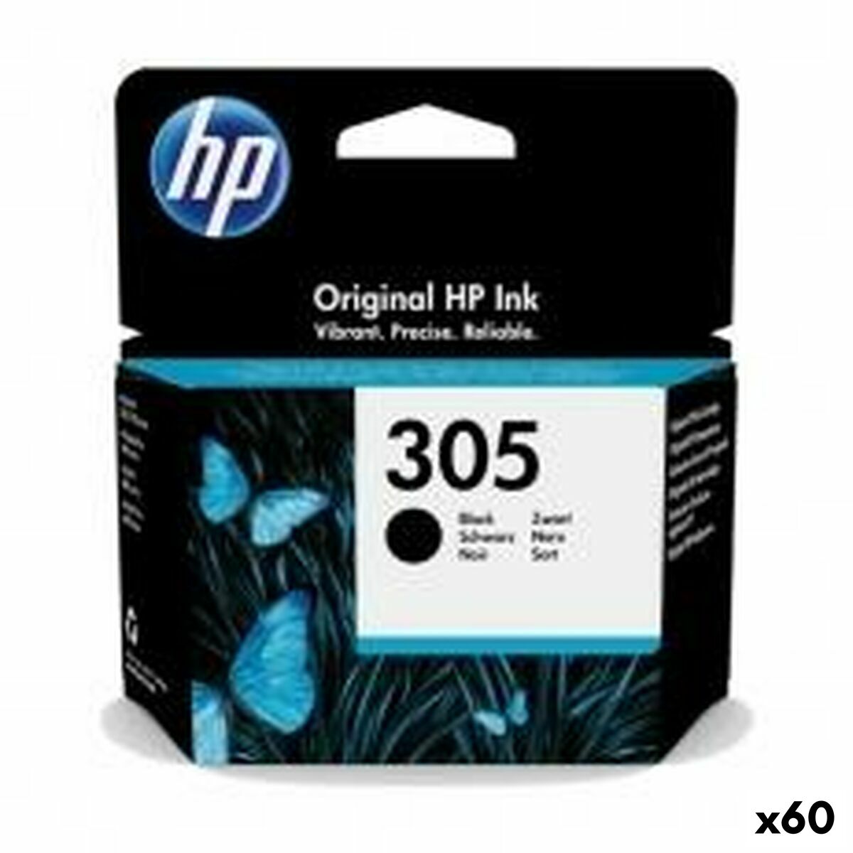 Original Tintenpatrone HP 305 Schwarz (60 Stück)