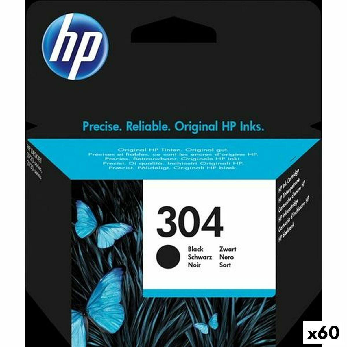 Original Tintenpatrone HP DESKJET 3720 - Nº304 Schwarz (60 Stück)