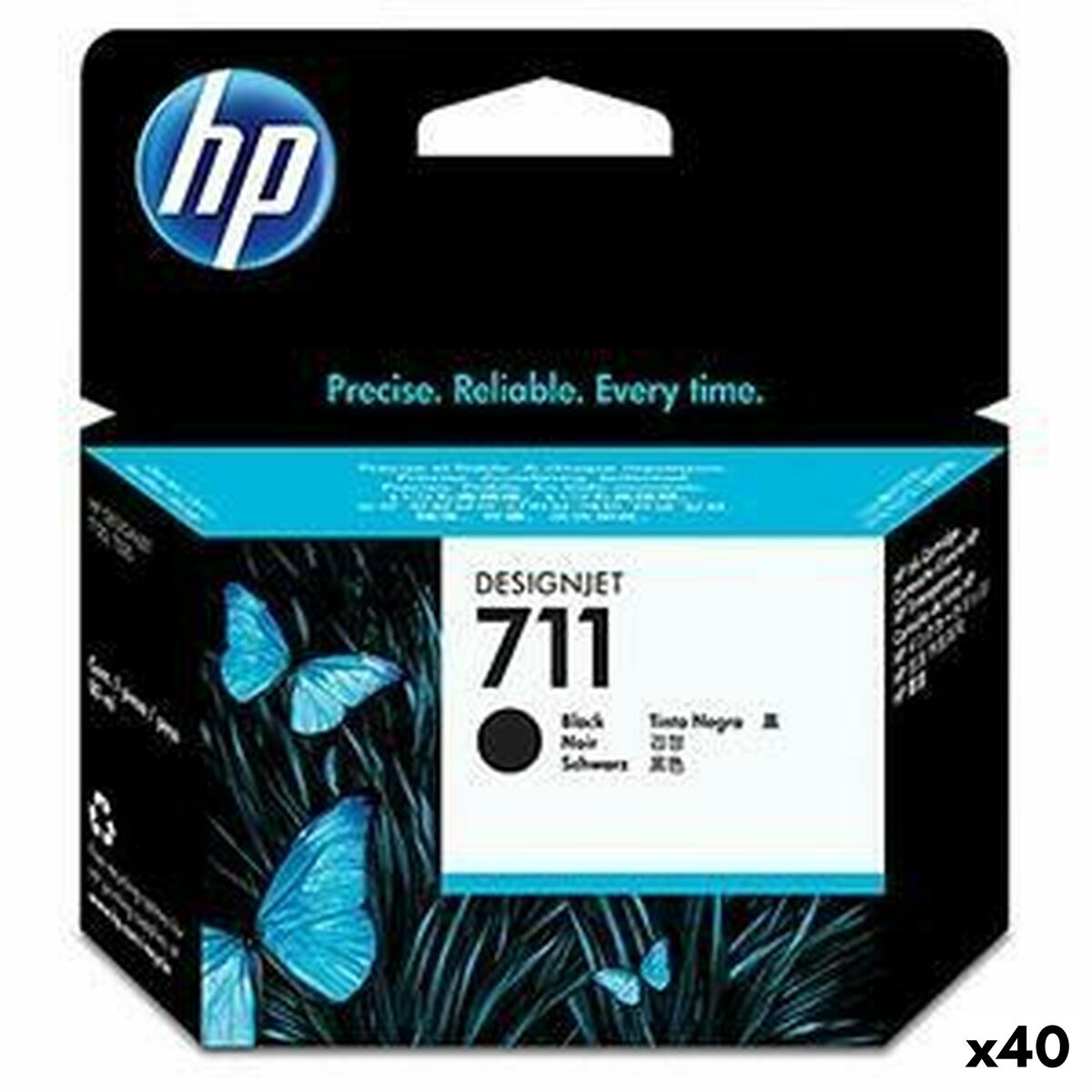 Kompatibel Tintenpatrone HP 711 Schwarz (40 Stück)